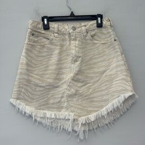 Free People We The Free‎ Bailey Zebra Printed Mini Skirt Size 25
